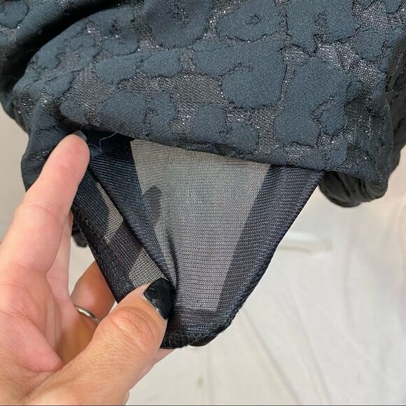 Homemade Black Fit and Flare V Neck and Back Midi Length Party Dress Size 2 - Picture 11 of 16